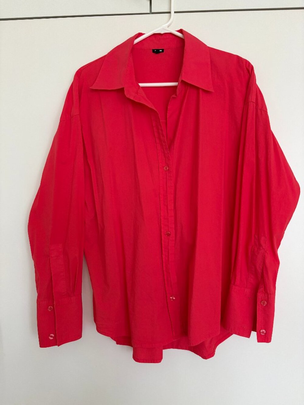 Monrow Cotton Poplin Oversized Shirt